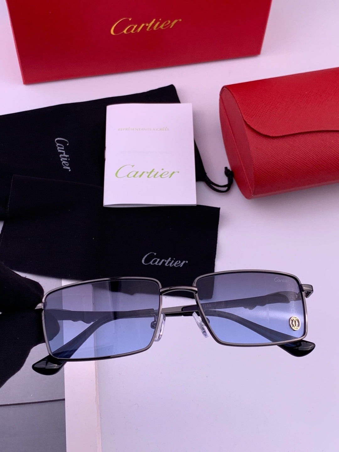 Cartier K51758 Fashion Black Lens Sunglasses for Men & Women - 465878 - detail image 2