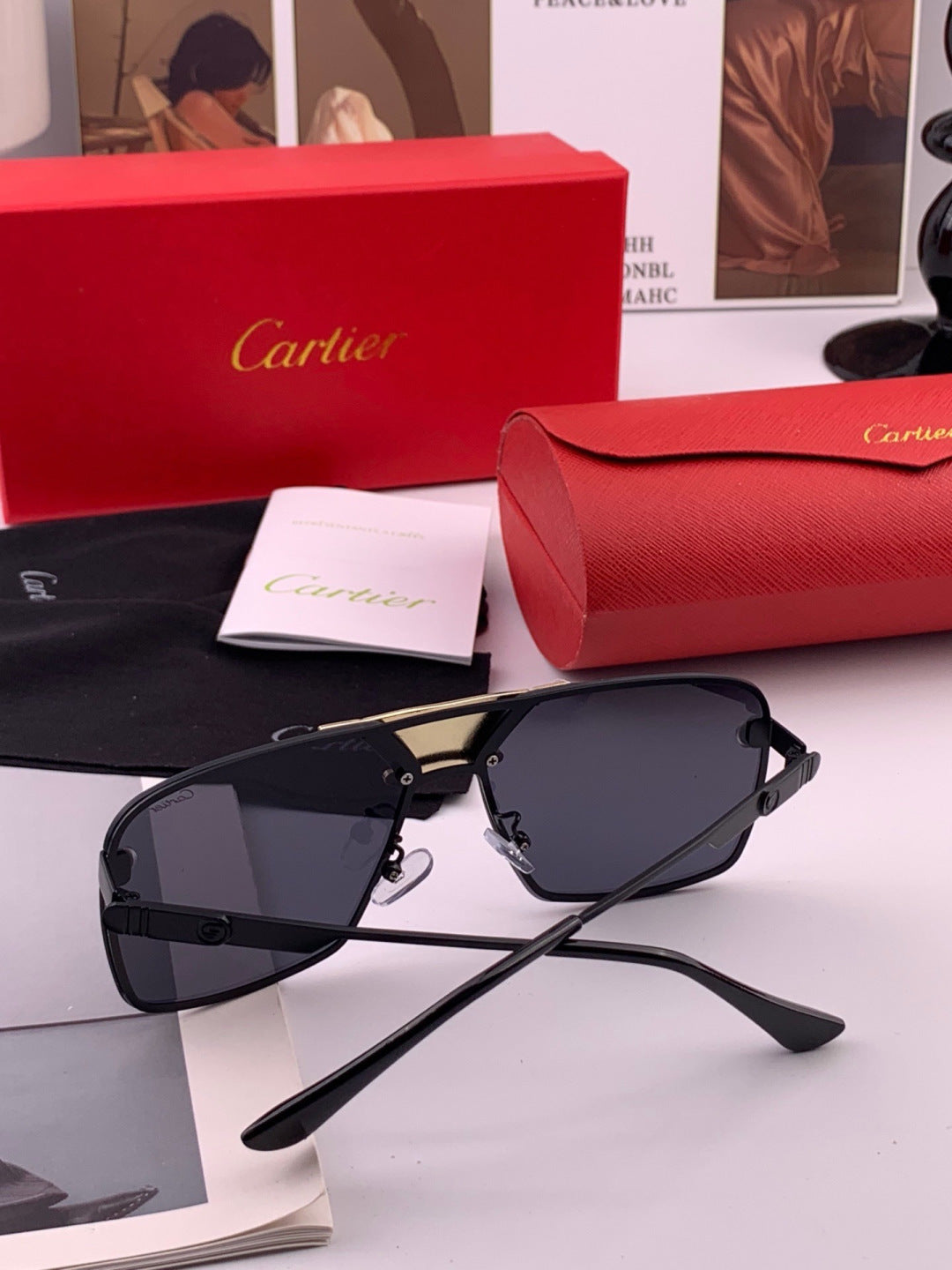 Cartier K11735 Fashion Black Lens Sunglasses for Men & Women - 465879 - detail image 4