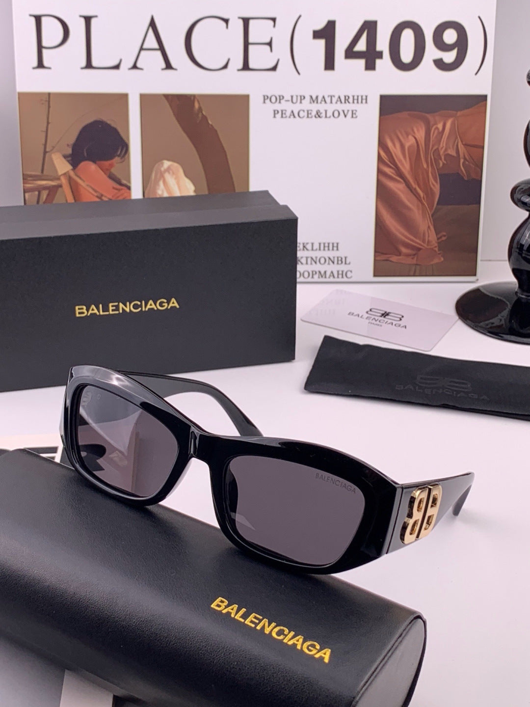 Balenciaga BL1992 Polarized Metal Fashion Pink Lens Sunglasses for Me - 466025 - detail image 4