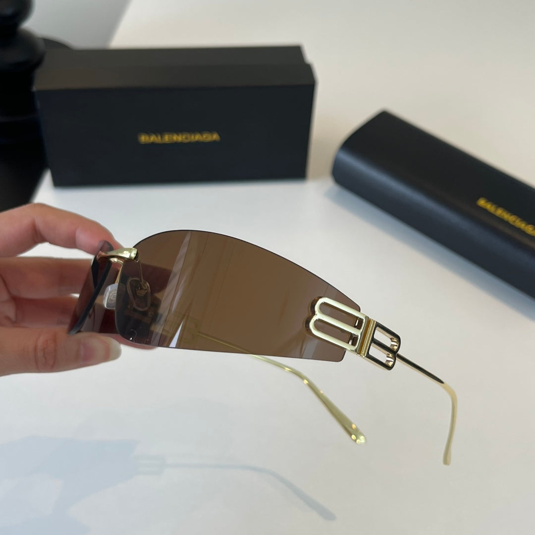 Balenciaga Rectangular Brown Lens Sunglasses for Men & Women - 487537 - detail image 6