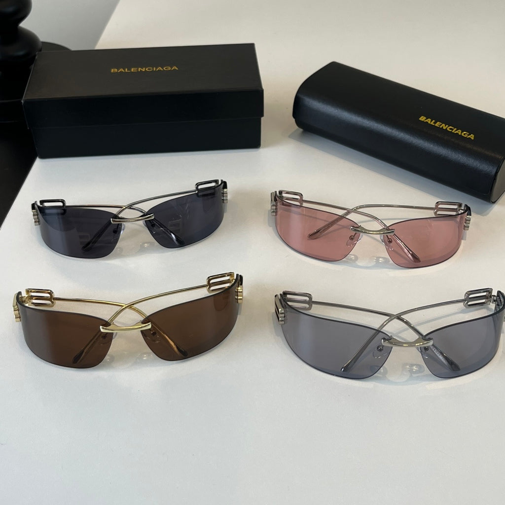 Balenciaga Rectangular Silver Lens Sunglasses for Men & Women - 487539 - detail image 8
