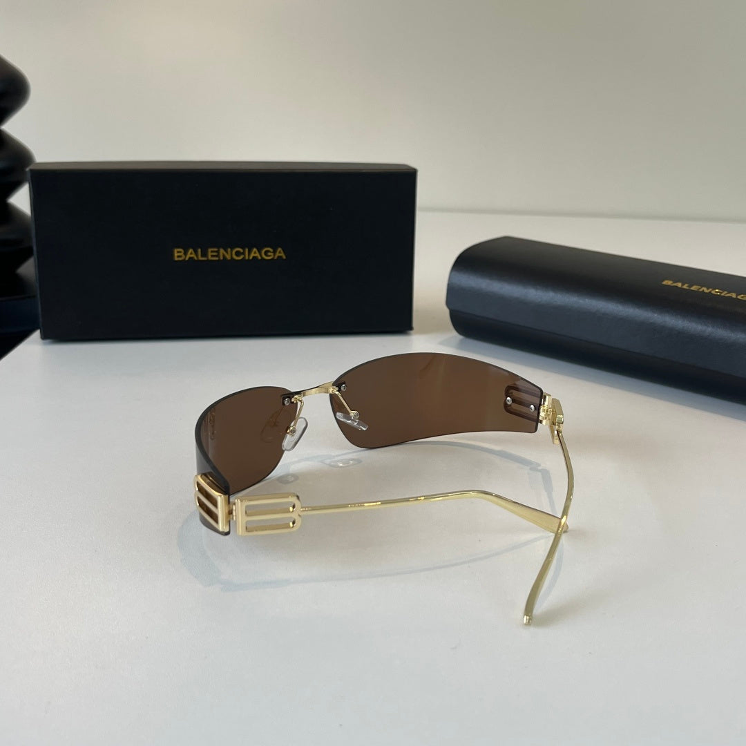 Balenciaga Rectangular Brown Lens Sunglasses for Men & Women - 487537 - detail image 5