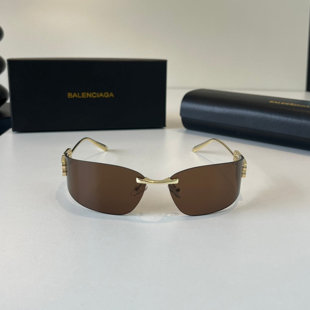 Balenciaga Rectangular Brown Lens Sunglasses for Men & Women - 487537 - detail image 2
