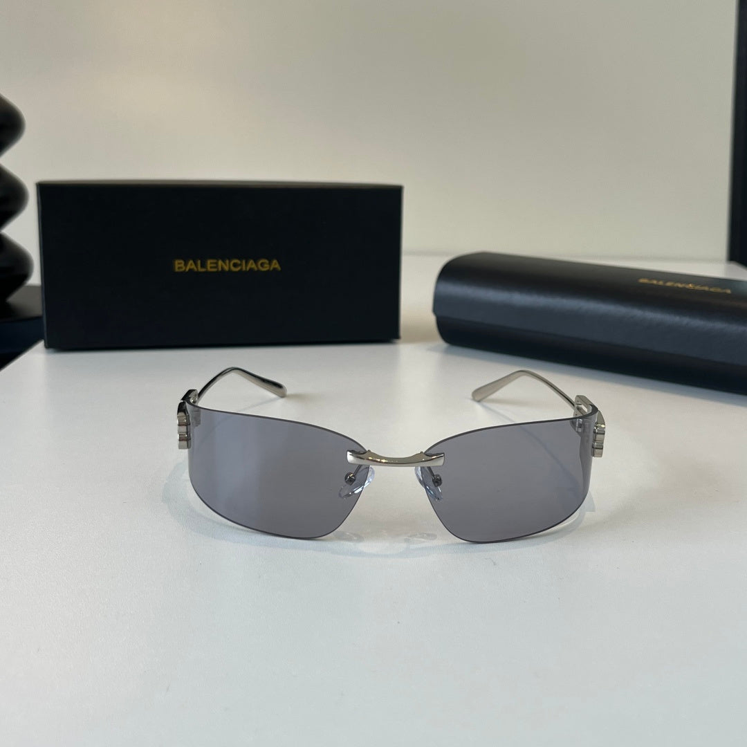 Balenciaga Rectangular Silver Lens Sunglasses for Men & Women - 487538 - detail image 2