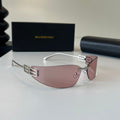 Balenciaga Rectangular Silver Lens Sunglasses for Men & Women - 487539