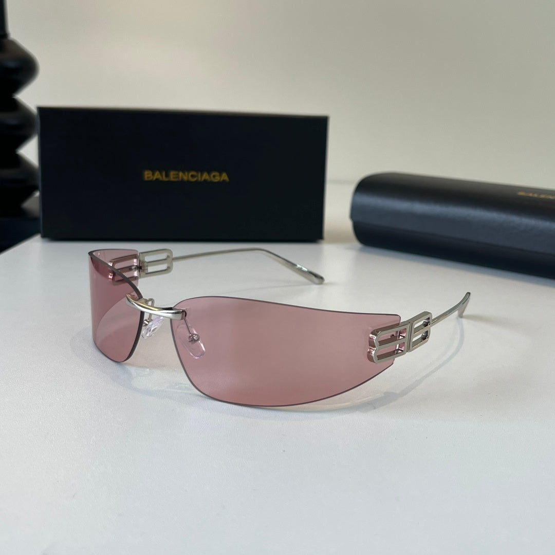 Balenciaga Rectangular Silver Lens Sunglasses for Men & Women - 466019 - detail image 3