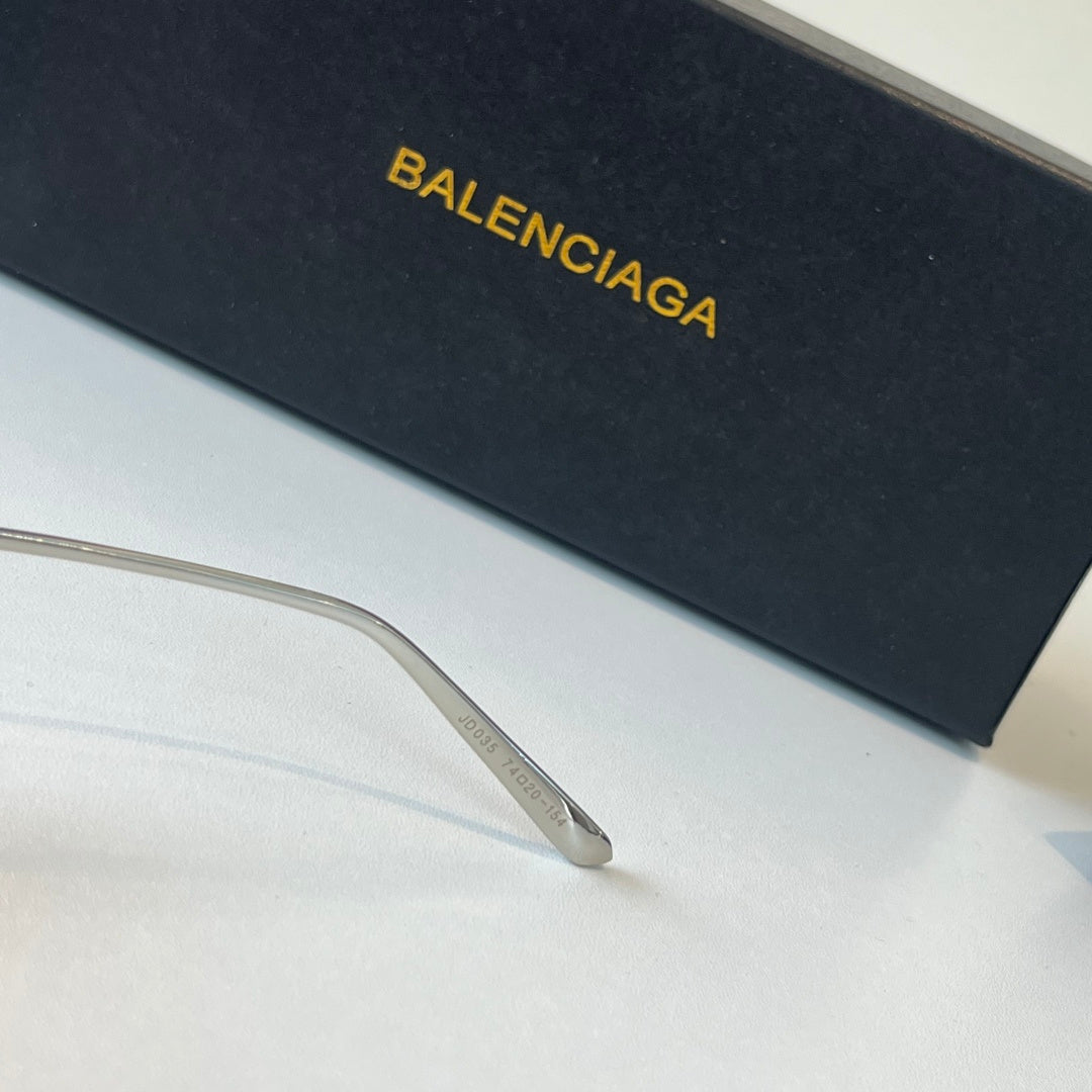 Balenciaga Rectangular Silver Lens Sunglasses for Men & Women - 487539 - detail image 7