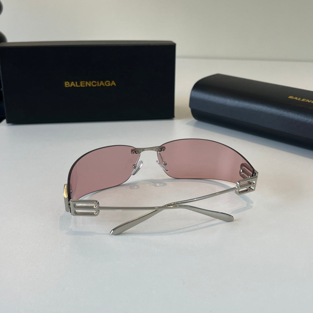 Balenciaga Rectangular Silver Lens Sunglasses for Men & Women - 487539 - detail image 5