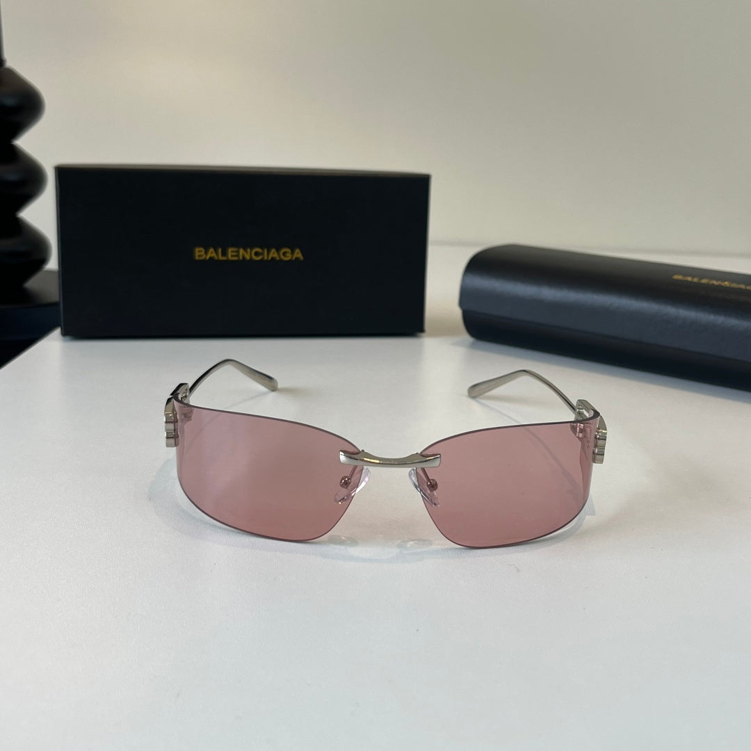 Balenciaga Rectangular Silver Lens Sunglasses for Men & Women - 466023 - detail image 2