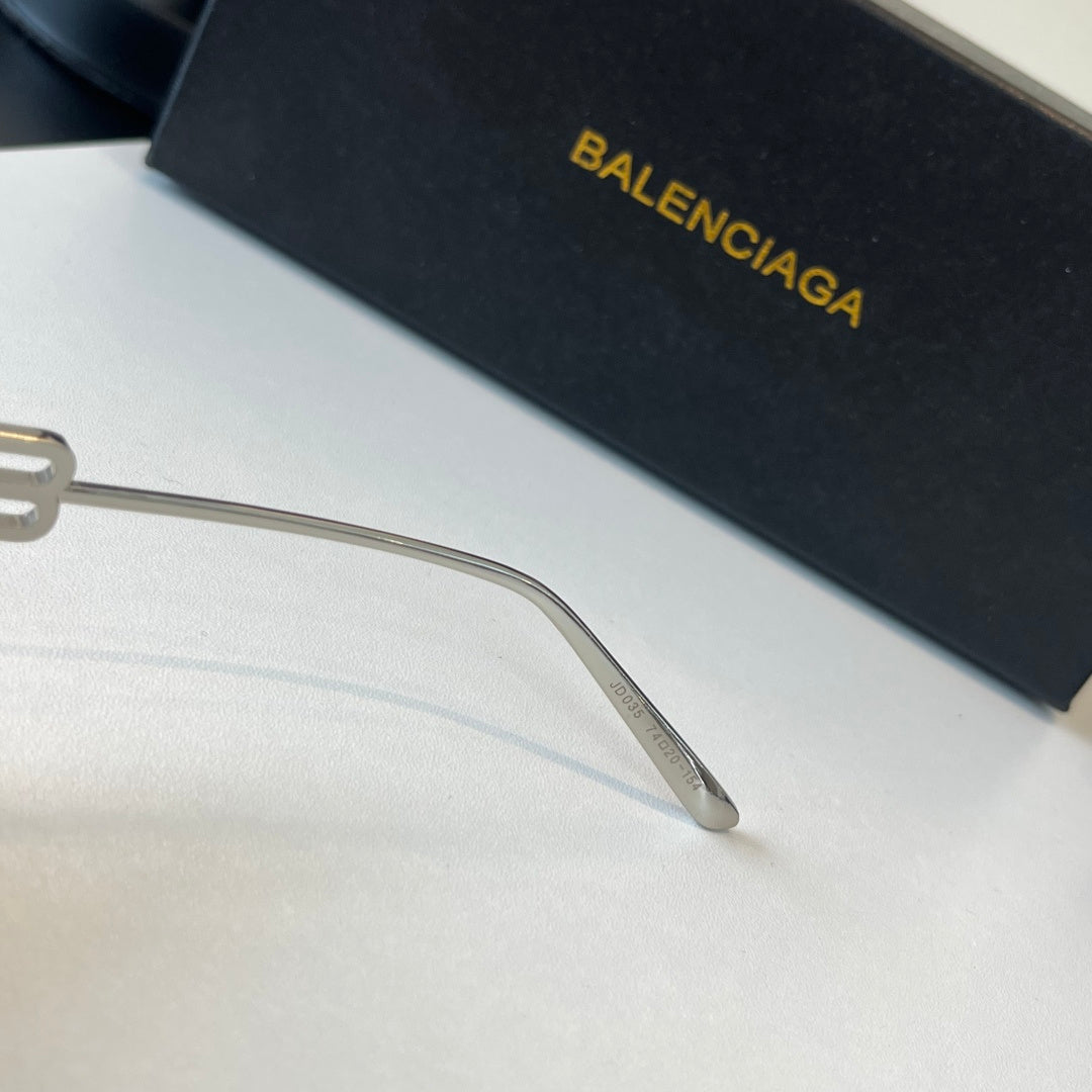 Balenciaga Rectangular Silver Lens Sunglasses for Men & Women - 487540 - detail image 9