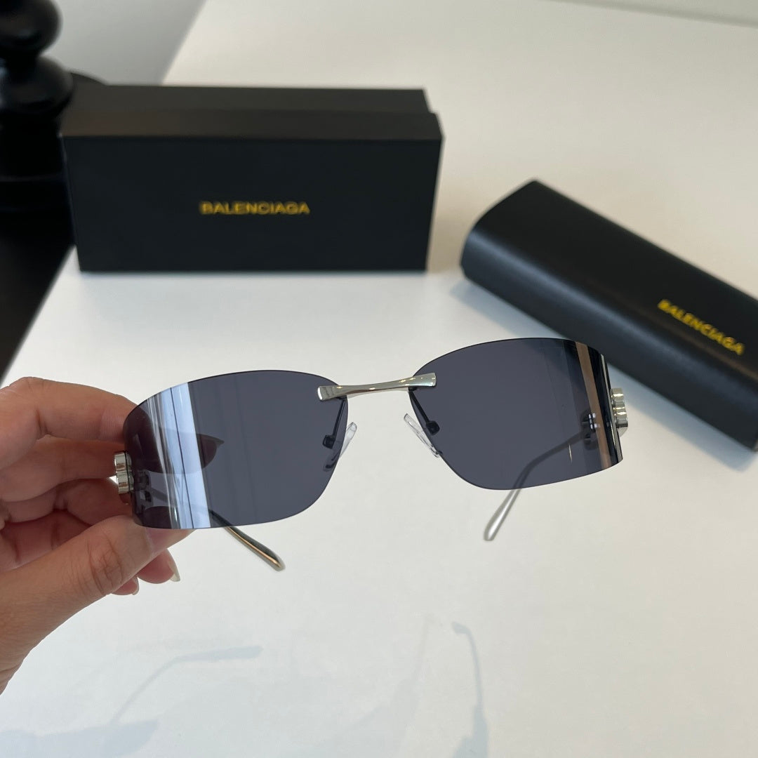 Balenciaga Rectangular Silver Lens Sunglasses for Men & Women - 466020 - detail image 7