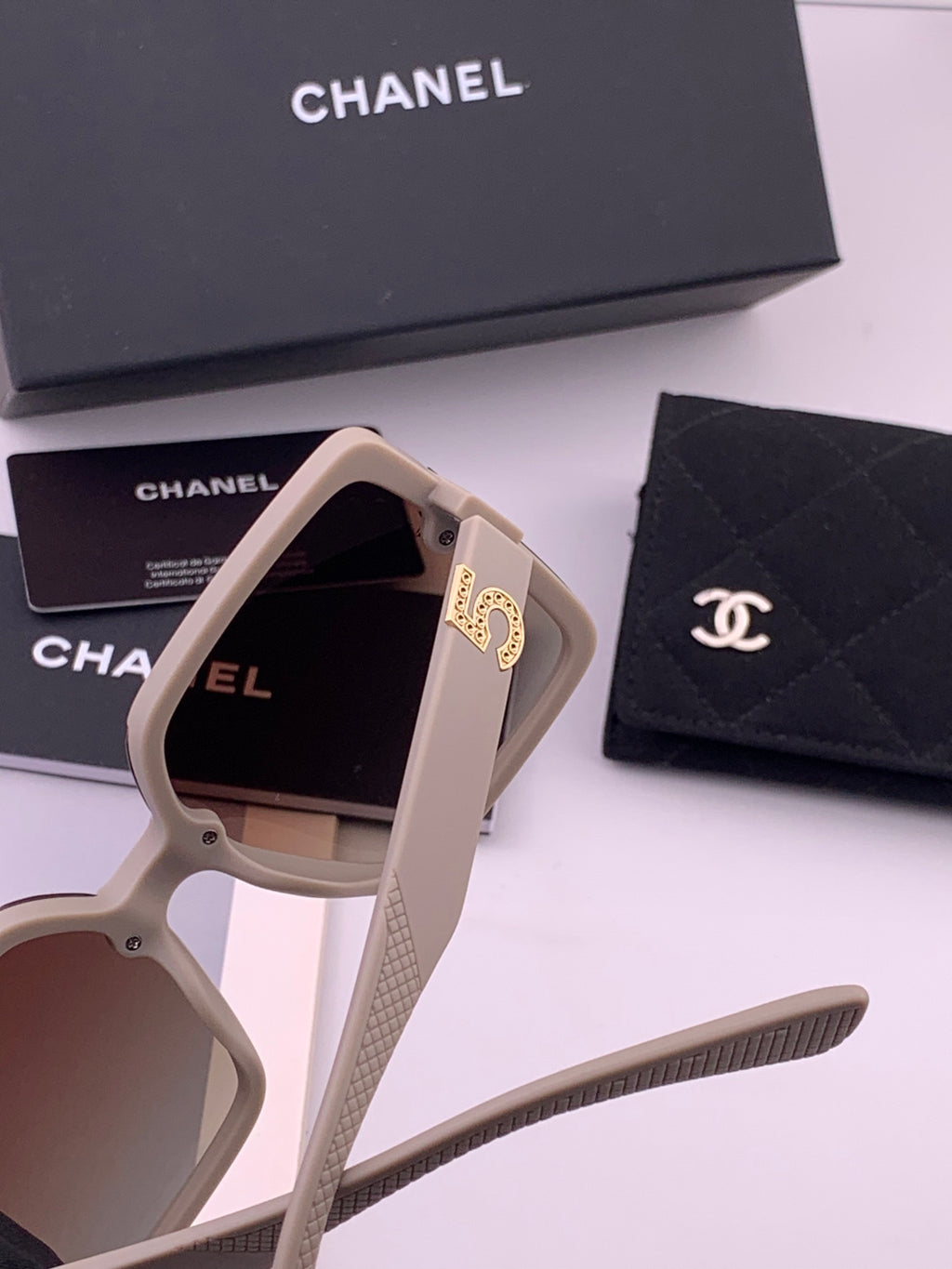 Chanel CH9519 Polarized Square Brown Lens Sunglasses for Women - 465169 - detail image 5