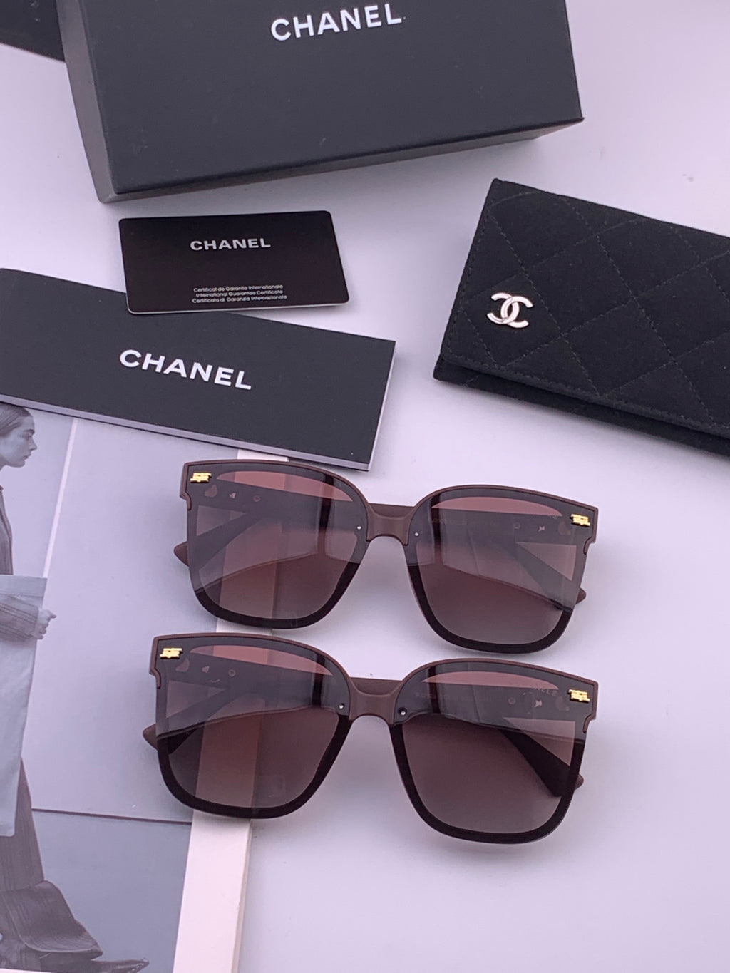 Chanel CH5292 Polarized Round Black Lens Sunglasses for Men & Women - detail image 7