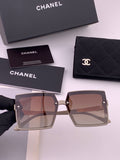 Chanel CH6711 Polarized Square Gold Lens Sunglasses for Women - 465177