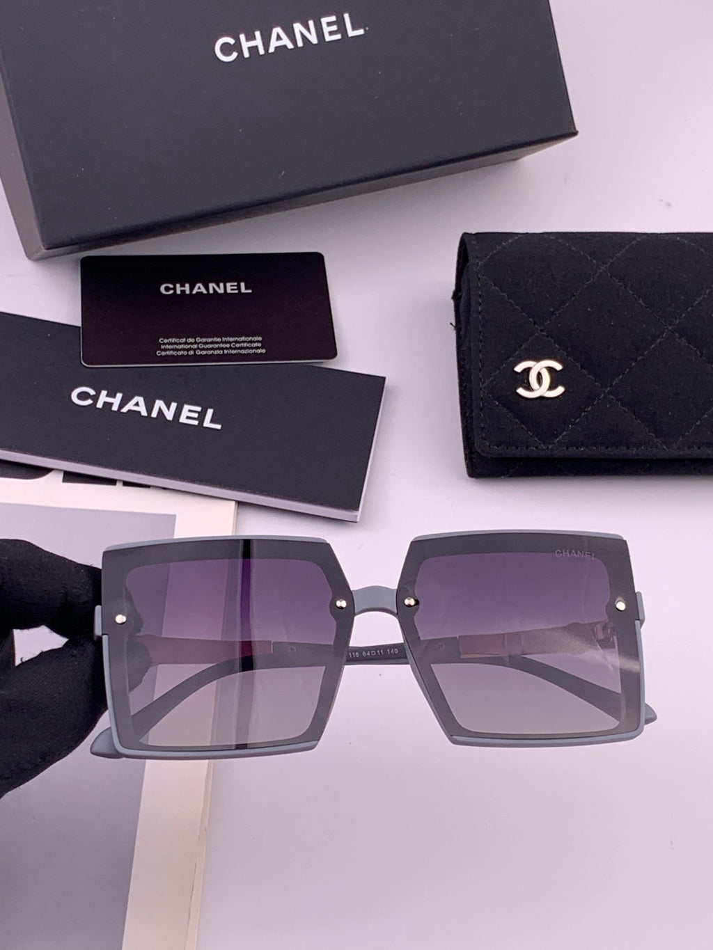 Chanel CH6711 Polarized Square Gold Lens Sunglasses for Women - 465178