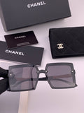 Chanel CH6711 Polarized Square Gold Lens Sunglasses for Women