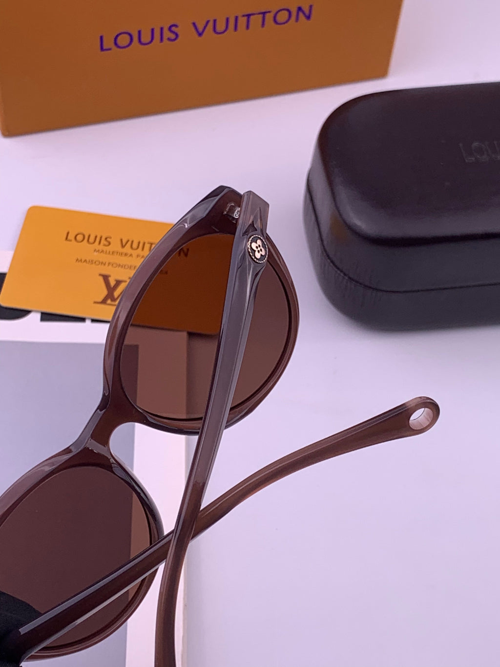 Louis Vuitton L6907 Fashion Black Lens Sunglasses for Men & Women - detail image 3