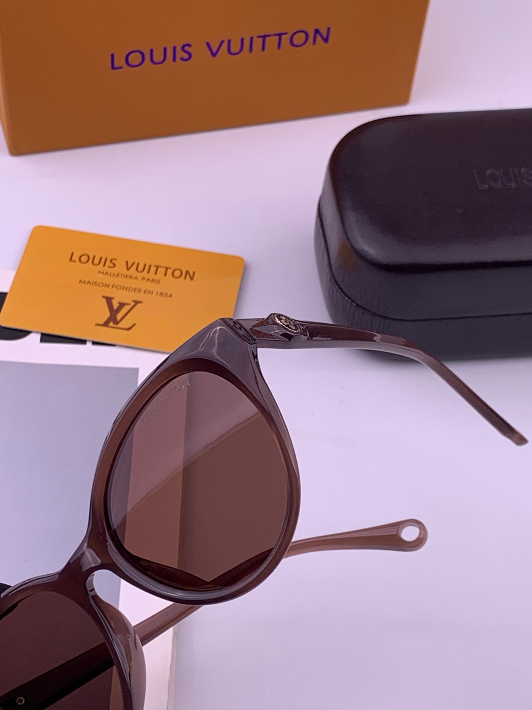 Louis Vuitton L6907 Fashion Black Lens Sunglasses for Men & Women - detail image 4