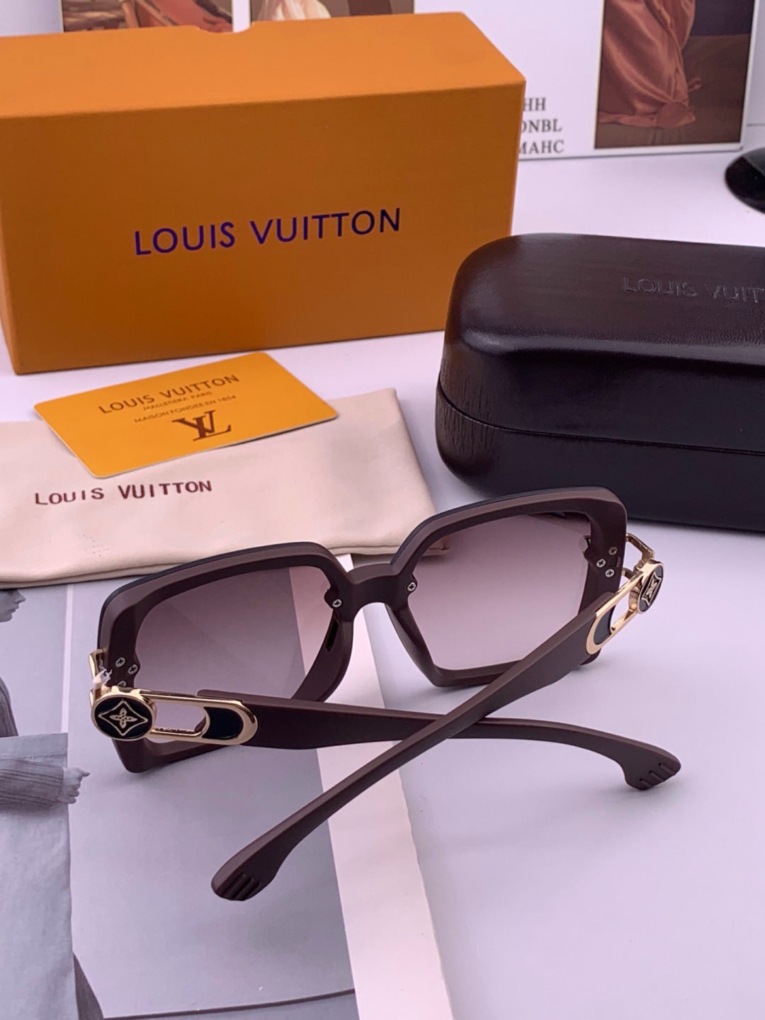 Louis Vuitton L5304 Polarized Square Brown Lens Sunglasses for Men & - 464755 - detail image 6