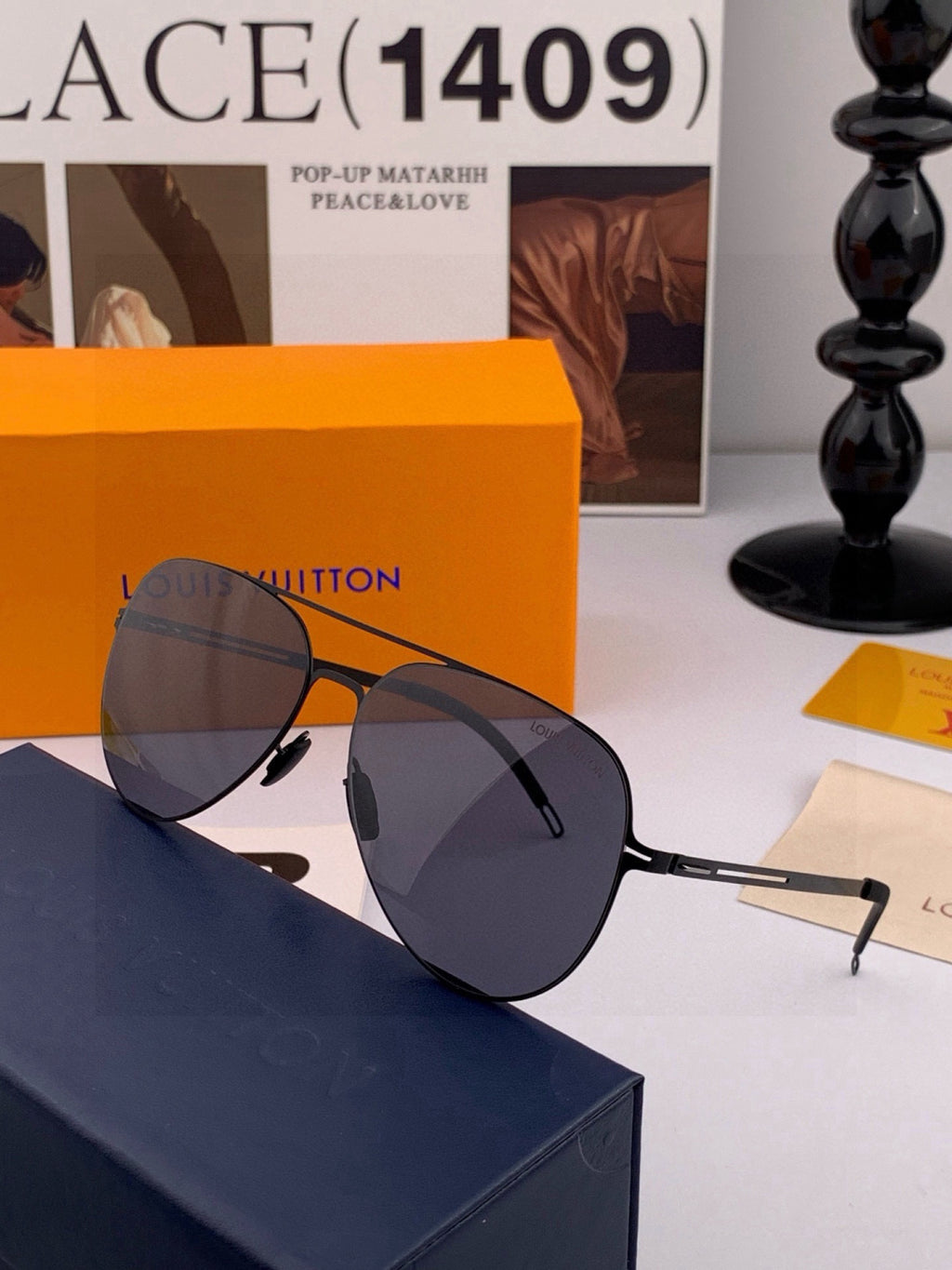 Louis Vuitton L1862 Fashion Red Lens Sunglasses for Men & Women - 464748 - detail image 4