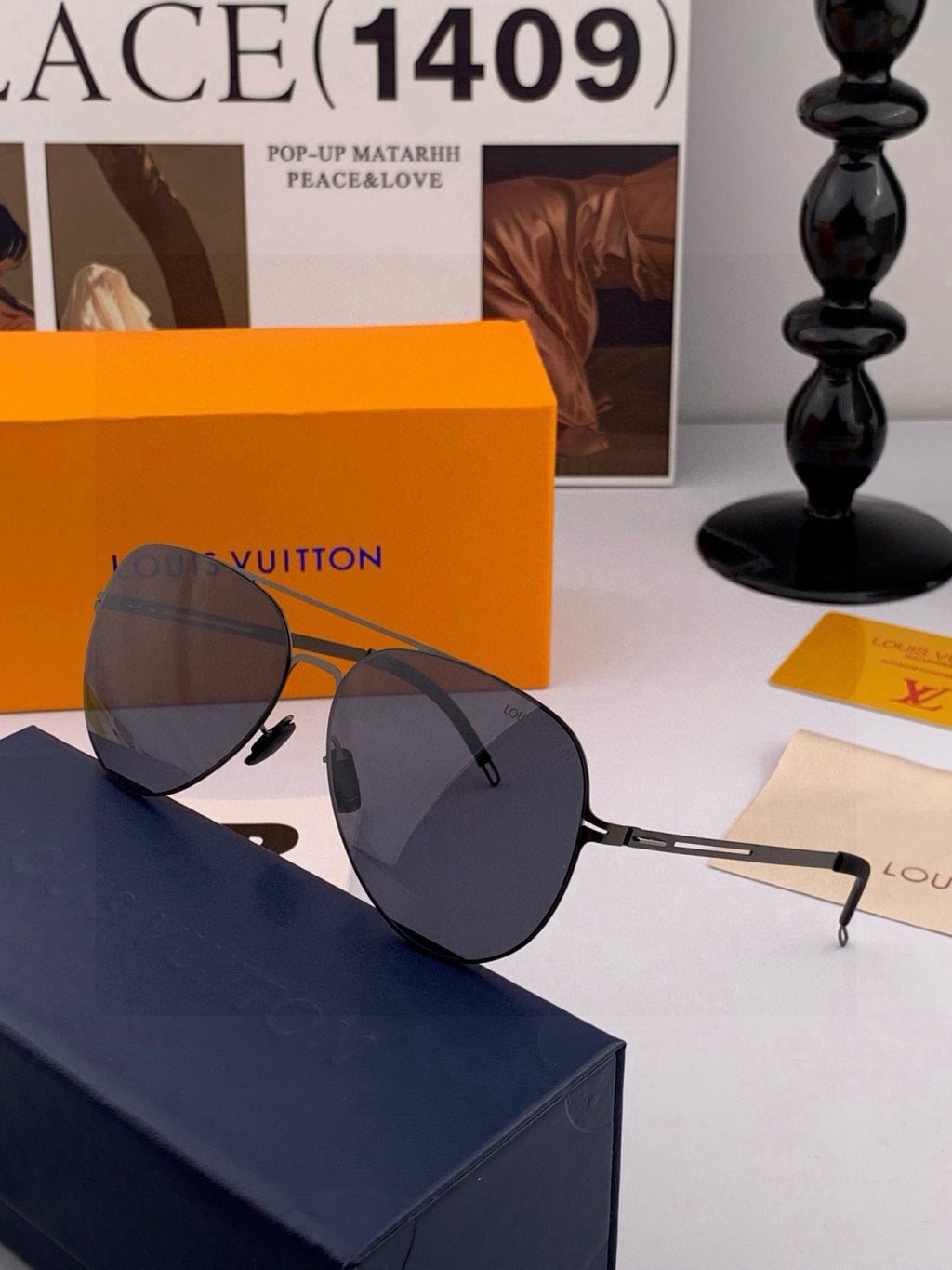 Louis Vuitton L1862 Fashion Red Lens Sunglasses for Men & Women - 464748 - detail image 6