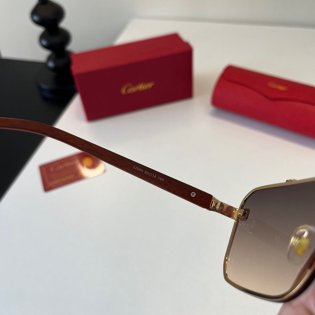 Cartier Lightweight Metal Rimless Silver Lens Sunglasses for Men & Wo - 465922 - detail image 9