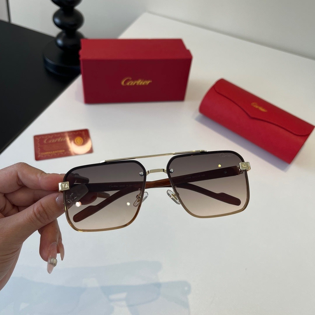 Cartier Lightweight Metal Rimless Silver Lens Sunglasses for Men & Wo - 465922 - detail image 4