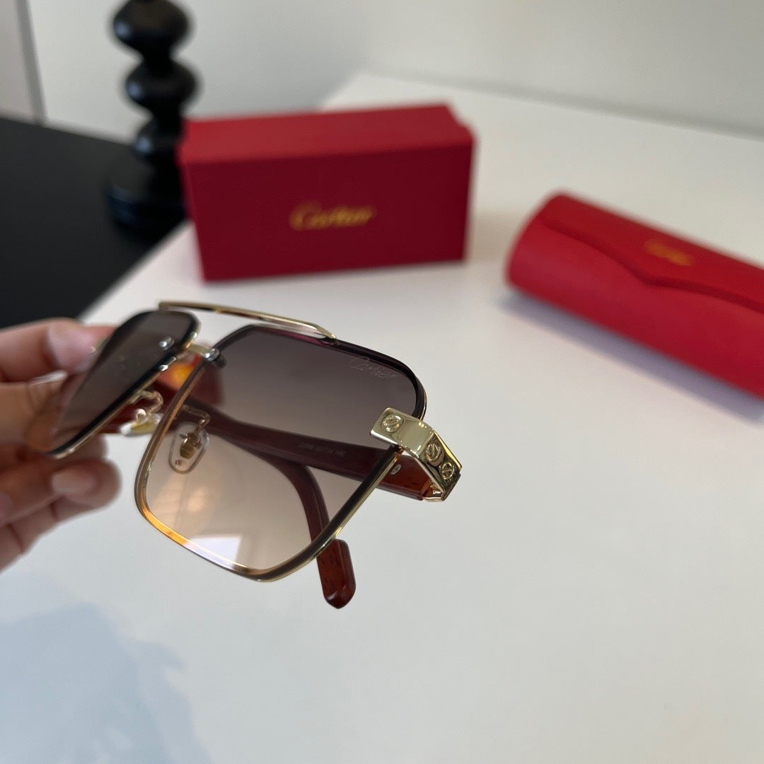 Cartier Lightweight Metal Rimless Silver Lens Sunglasses for Men & Wo - 465922 - detail image 6