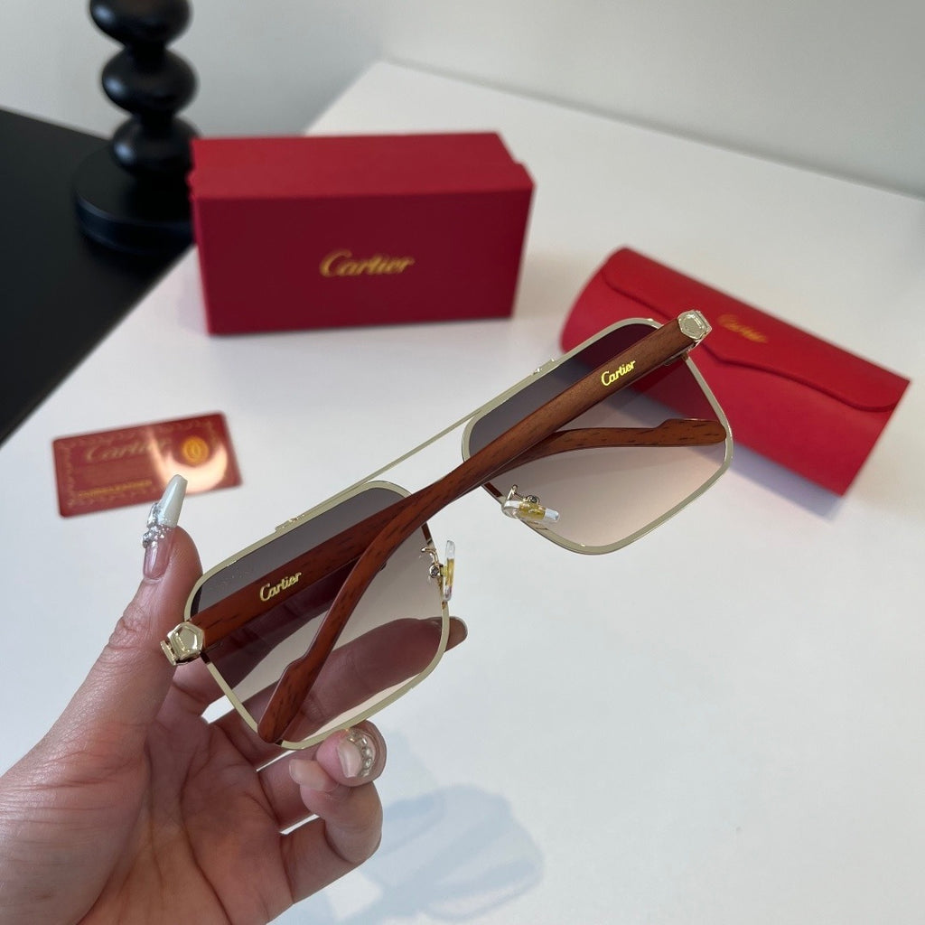 Cartier Lightweight Metal Rimless Silver Lens Sunglasses for Men & Wo - 465922 - detail image 8