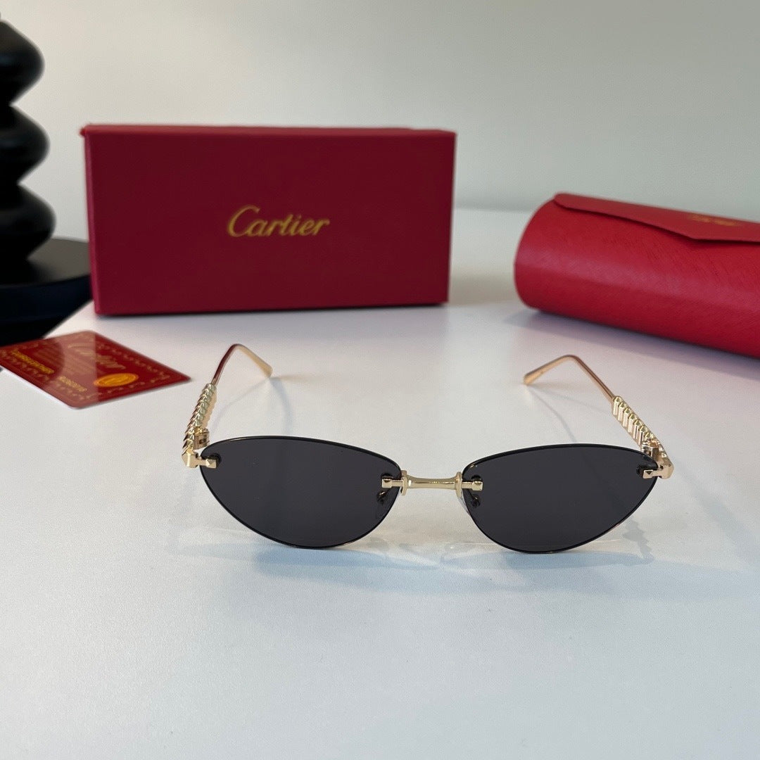 Cartier Lightweight Metal Rimless Silver Lens Sunglasses for Men & Wo - 465923 - detail image 2