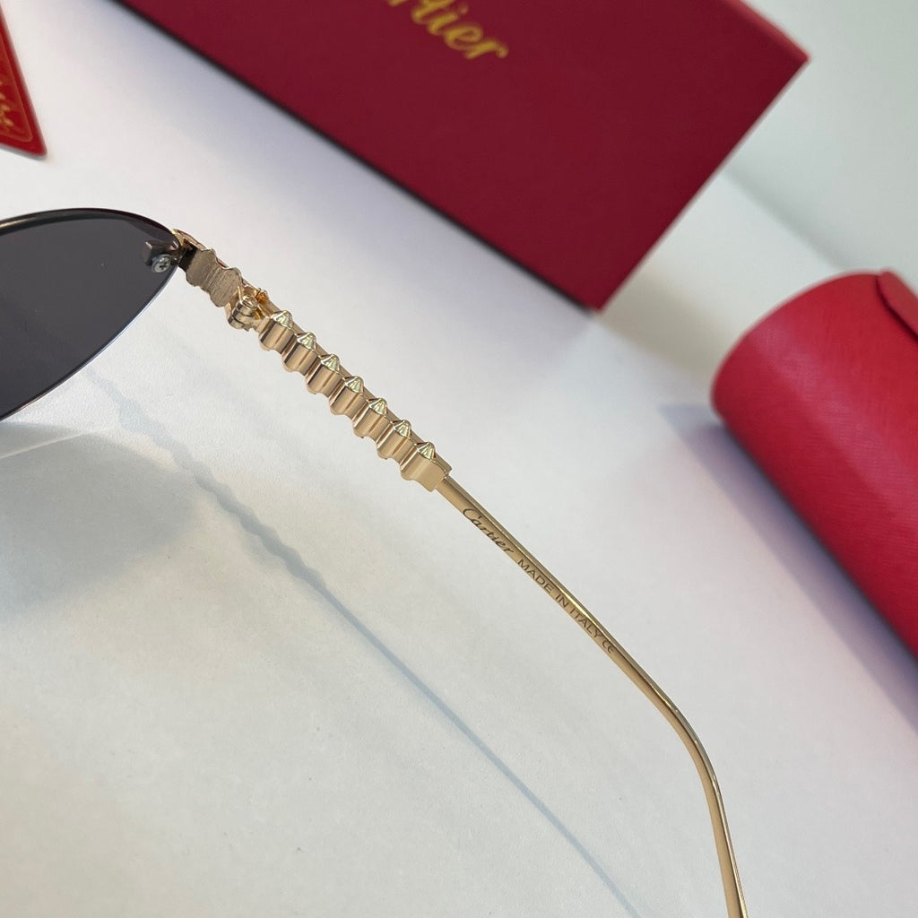 Cartier Lightweight Metal Rimless Silver Lens Sunglasses for Men & Wo - 465923 - detail image 10