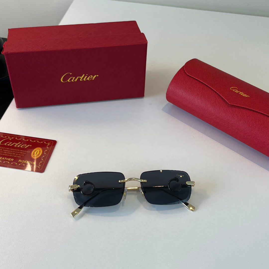 Cartier Lightweight Metal Rimless Silver Lens Sunglasses for Men & Wo - 465724 - detail image 4