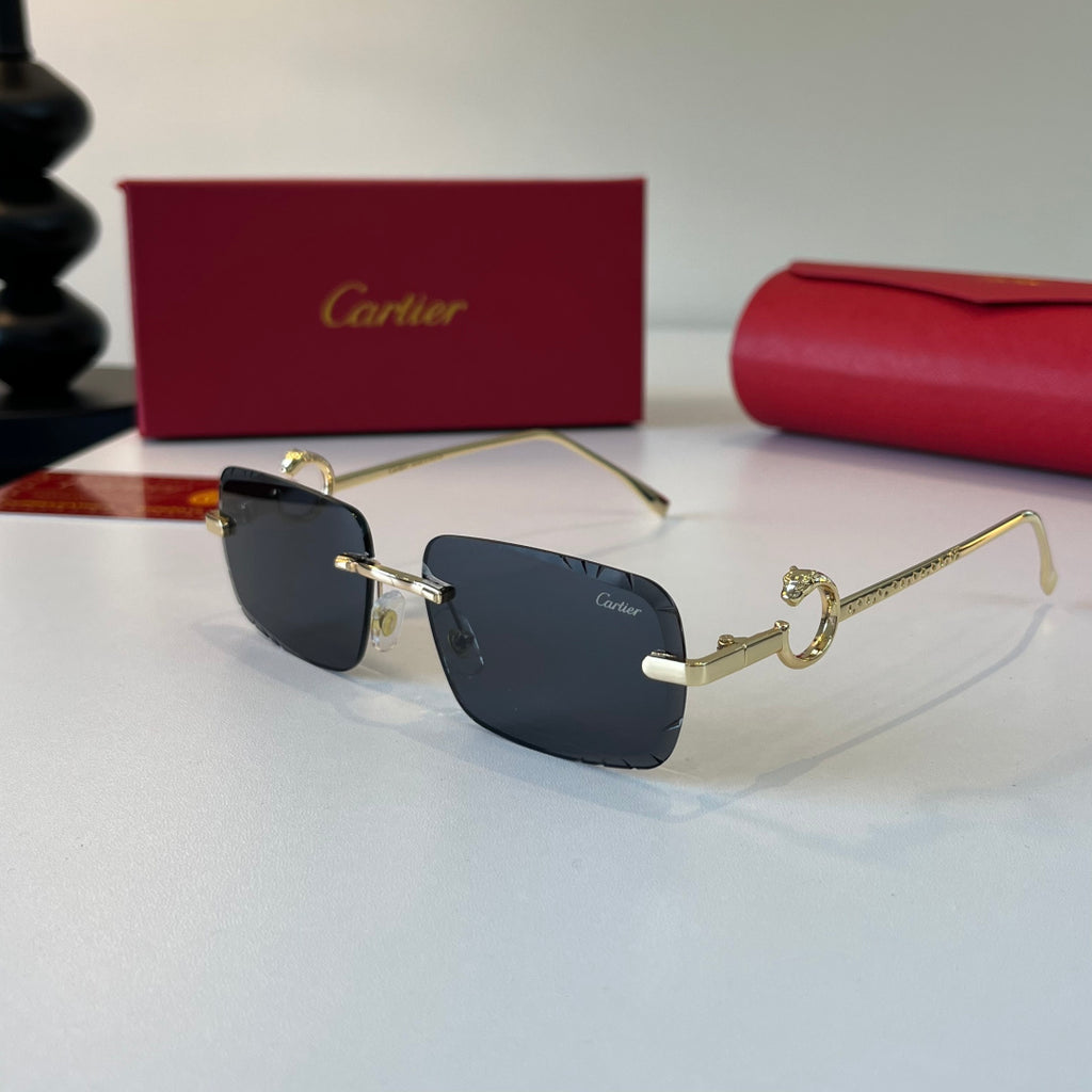 Cartier Lightweight Metal Rimless Silver Lens Sunglasses for Men & Wo - 465724 - detail image 3