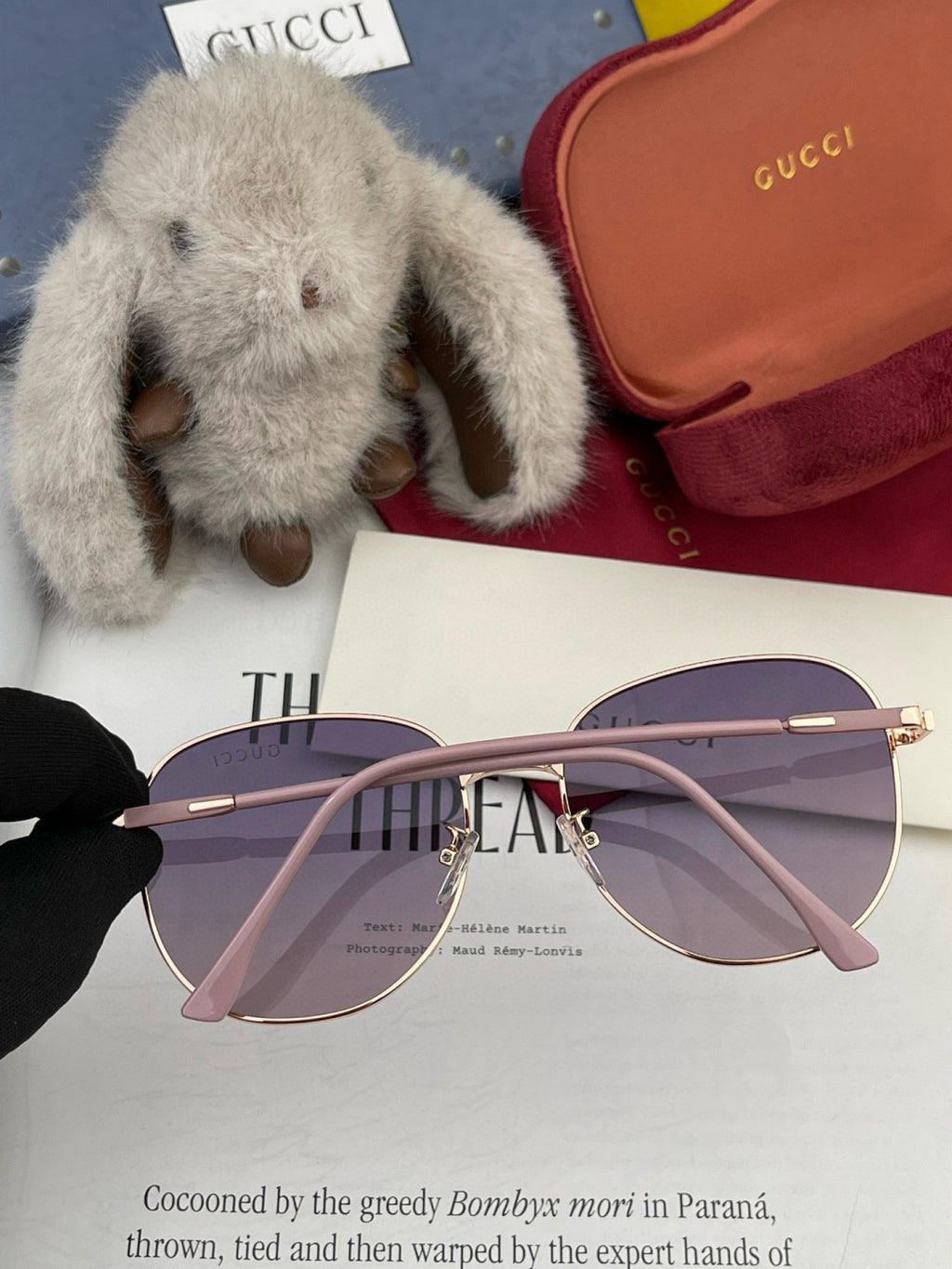 Gucci G5822 Polarized Oversized Gold Lens Sunglasses for Men & Women - 465021 - detail image 5