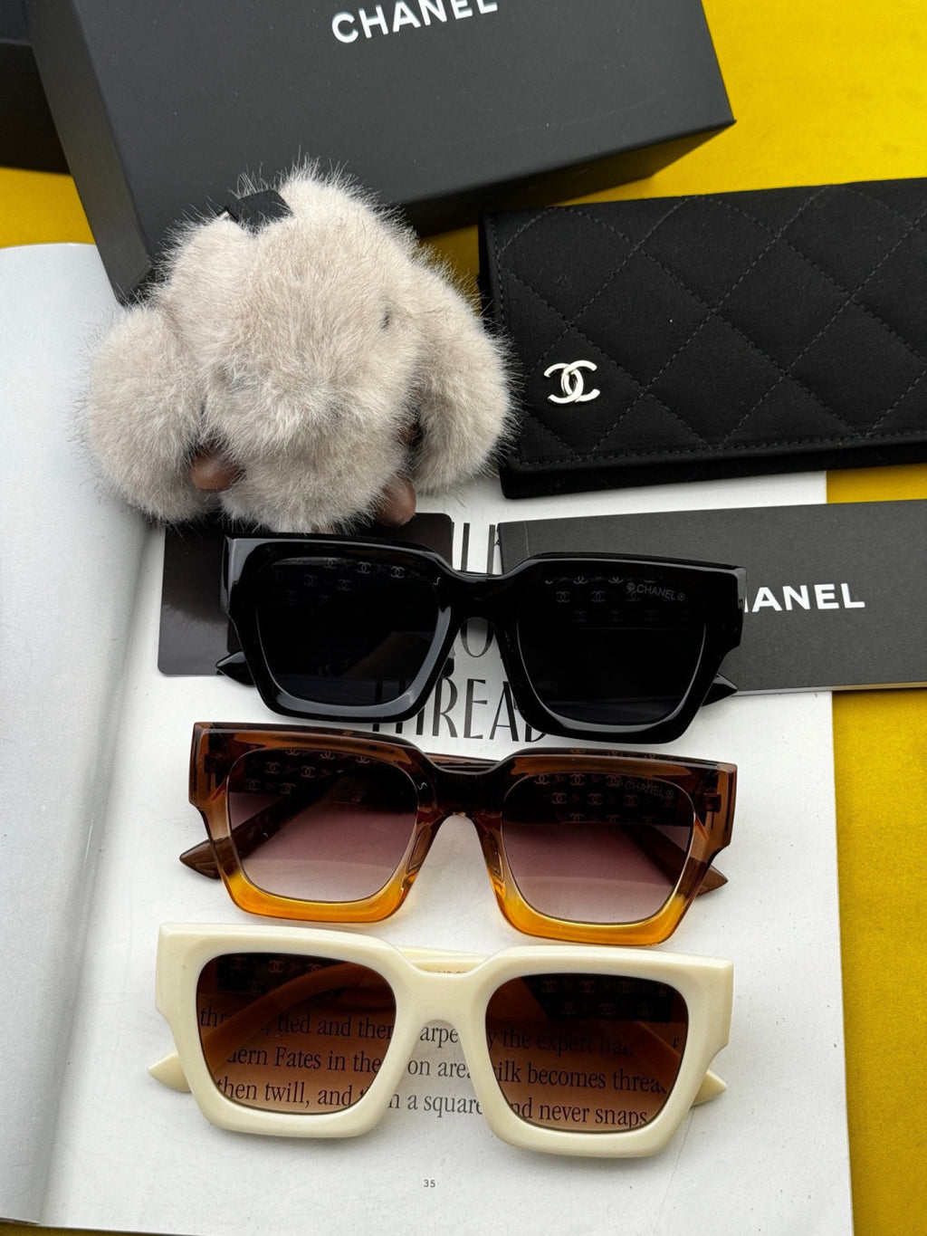 Chanel CH6132 Polarized Square Gold Lens Sunglasses for Men & Women - 465219 - detail image 4