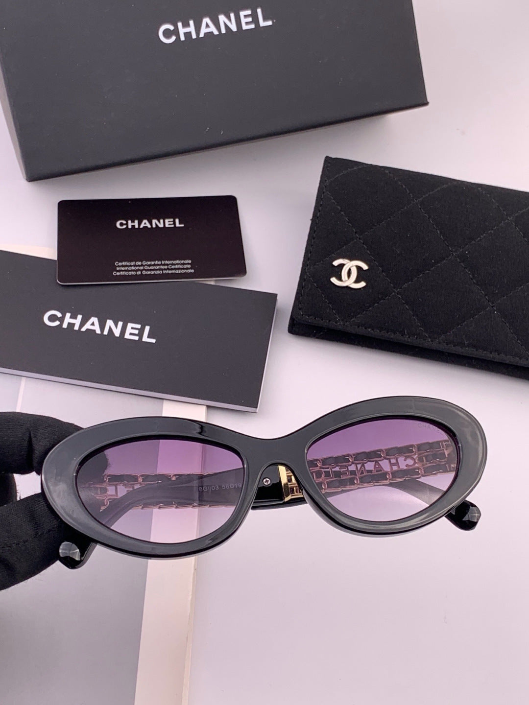 Chanel CH300 Polarized Square Gold Lens Sunglasses for Men & Women - 465222