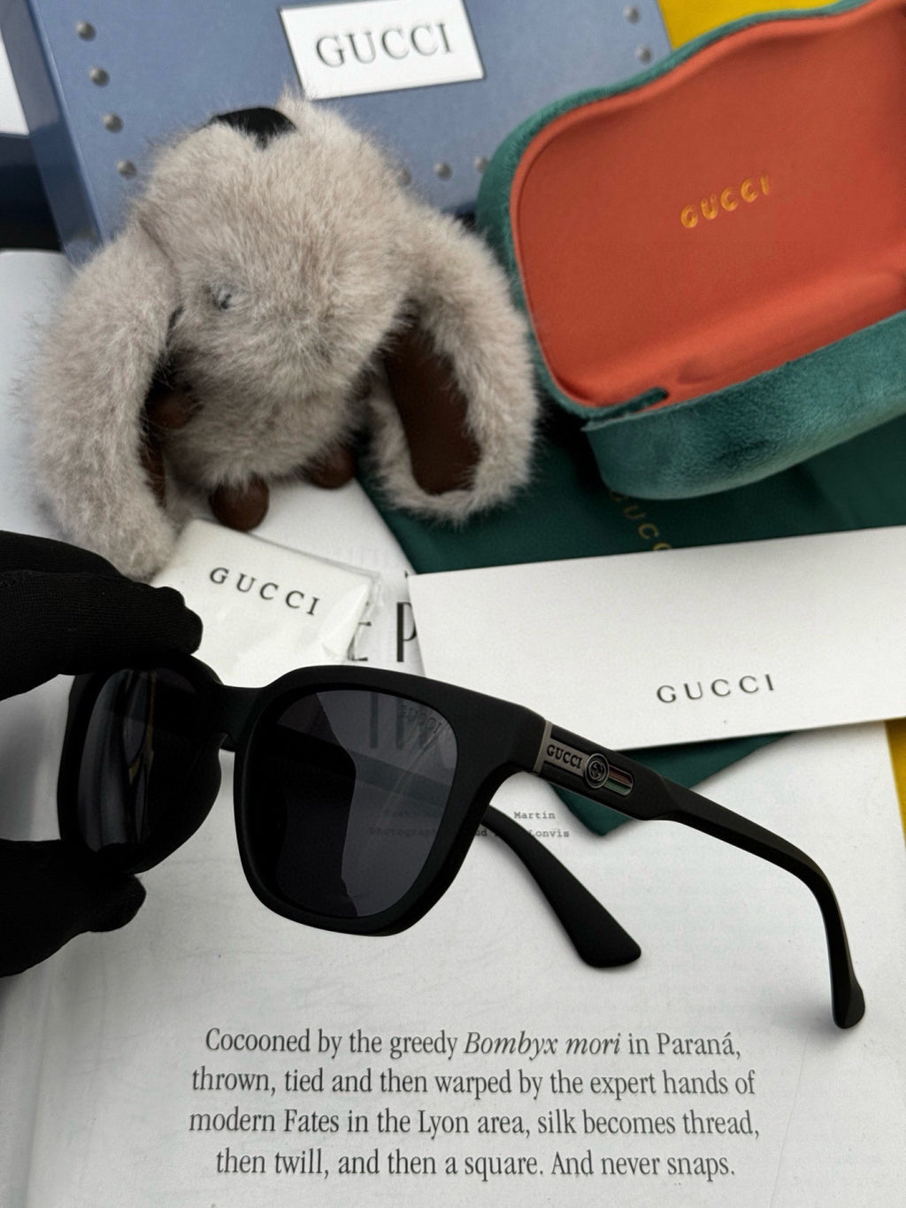 Gucci G7510 Square Gold Lens Sunglasses for Men & Women - 465022 - detail image 2
