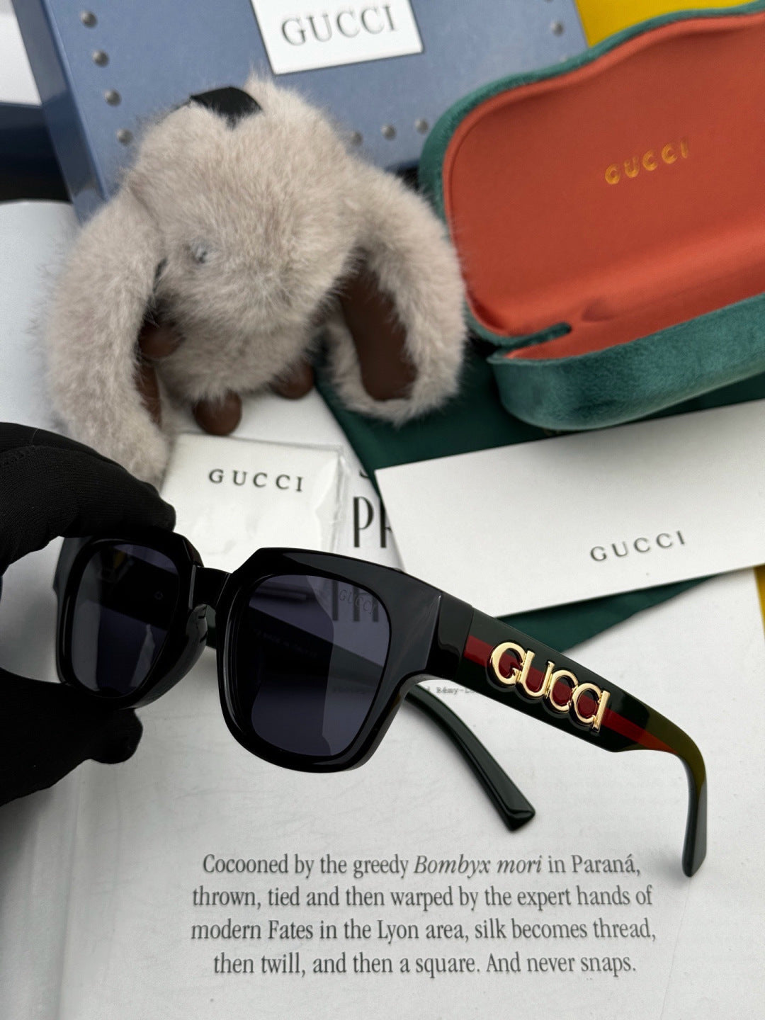 Gucci G1232 Square Black Lens Sunglasses for Men & Women - 464823 - detail image 3