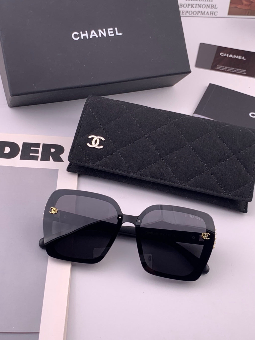Chanel CH6994 Polarized Oversized Gold Lens Sunglasses for Men & Wome - 465225 - detail image 5