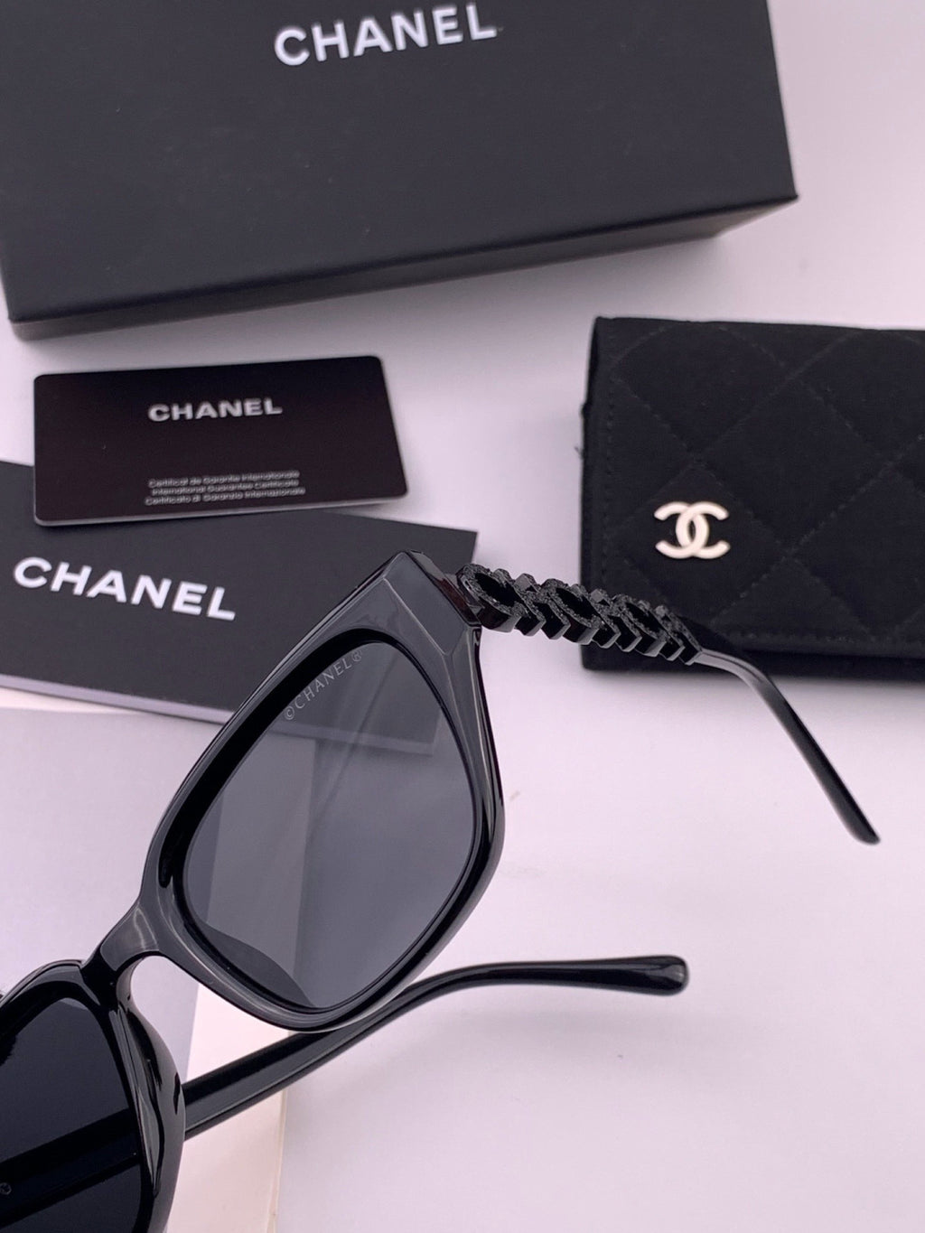 Chanel CH2994 Polarized Round Gold Lens Sunglasses for Women - 465026 - detail image 3