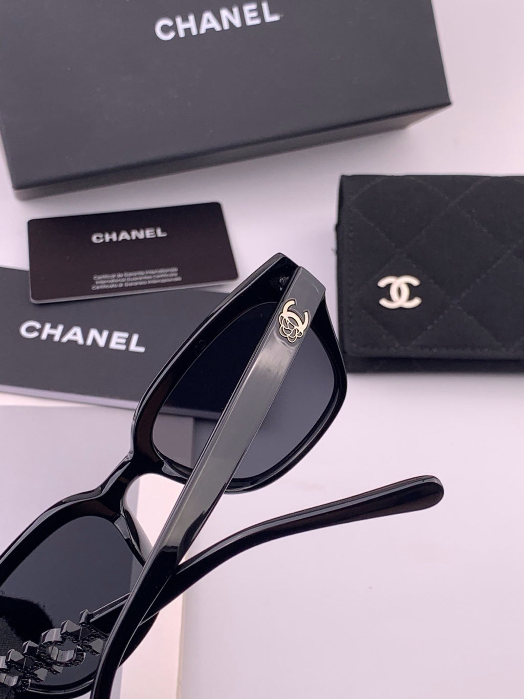 Chanel CH2994 Polarized Round Gold Lens Sunglasses for Women - 465026 - detail image 6