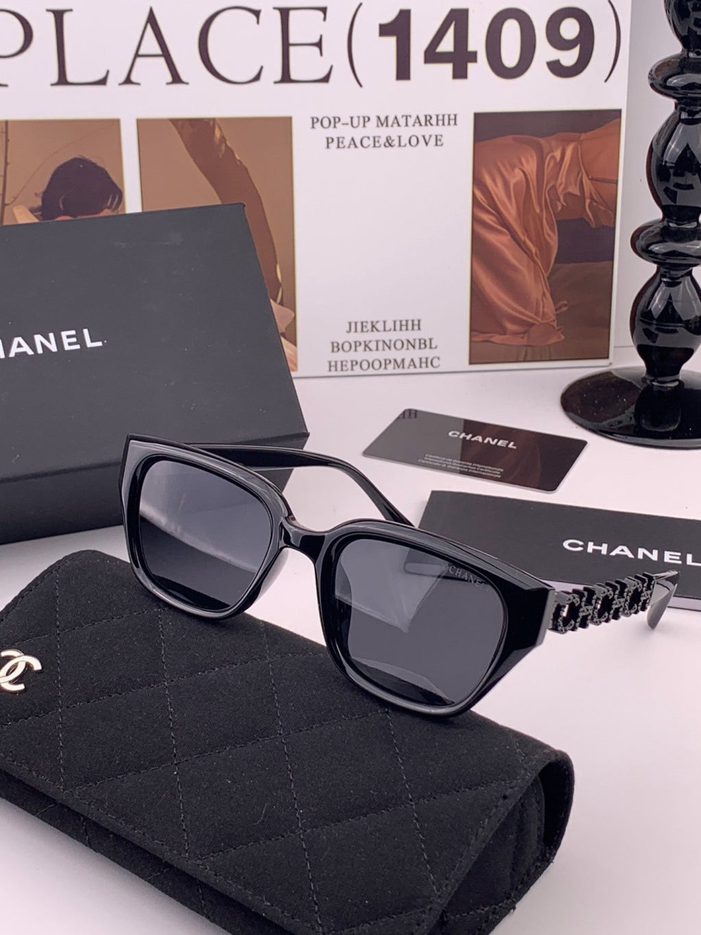 Chanel CH2994 Polarized Round Gold Lens Sunglasses for Women - 465026 - detail image 2