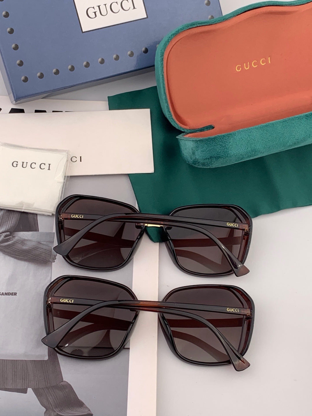 Gucci G14900 Polarized Square Gold Lens Sunglasses for Men & Women - 465004 - detail image 6