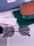 Gucci G35811 Metal Square Black Lens Sunglasses for Men & Women