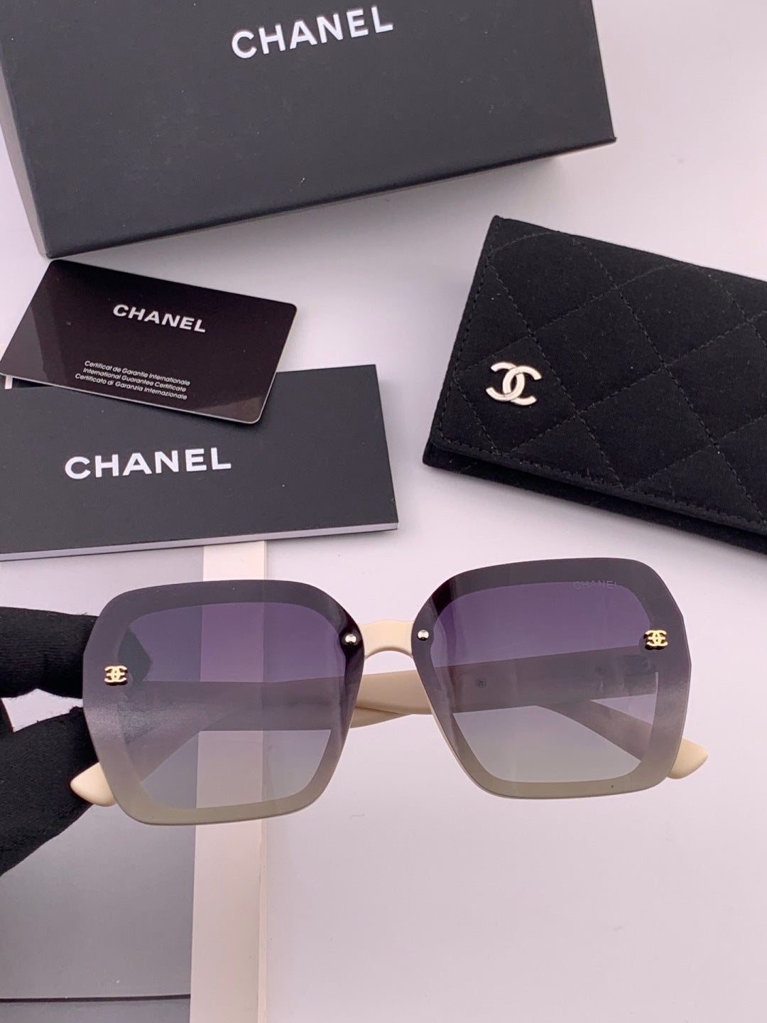 Chanel CH8519 Polarized Square Brown Lens Sunglasses for Women