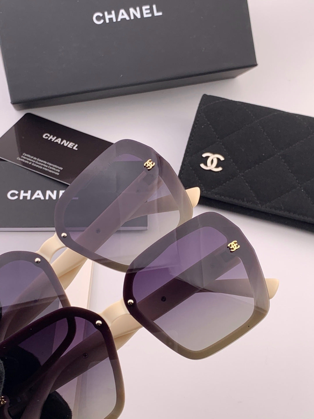 Chanel CH8519 Polarized Square Brown Lens Sunglasses for Women - detail image 5