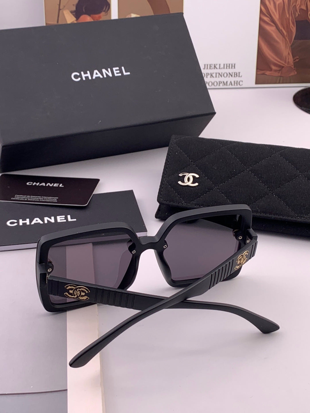 Chanel CH1825 Polarized Square Black Lens Sunglasses for Women - detail image 6