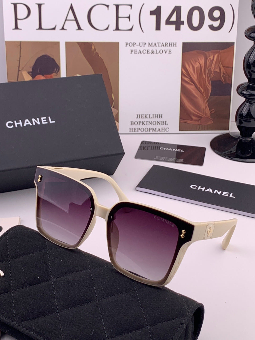 Chanel CH0279 Polarized Square Brown Lens Sunglasses for Women - detail image 2