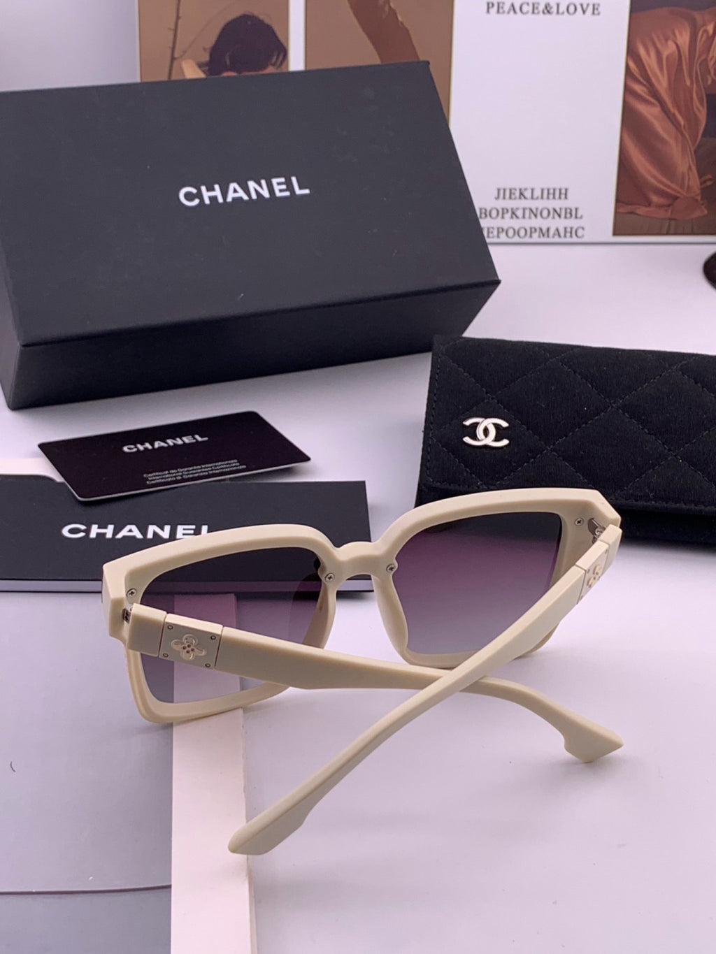 Chanel CH0279 Polarized Square Brown Lens Sunglasses for Women - detail image 7