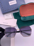 Gucci G9079 Lightweight Rimless Brown Lens Sunglasses for Women
